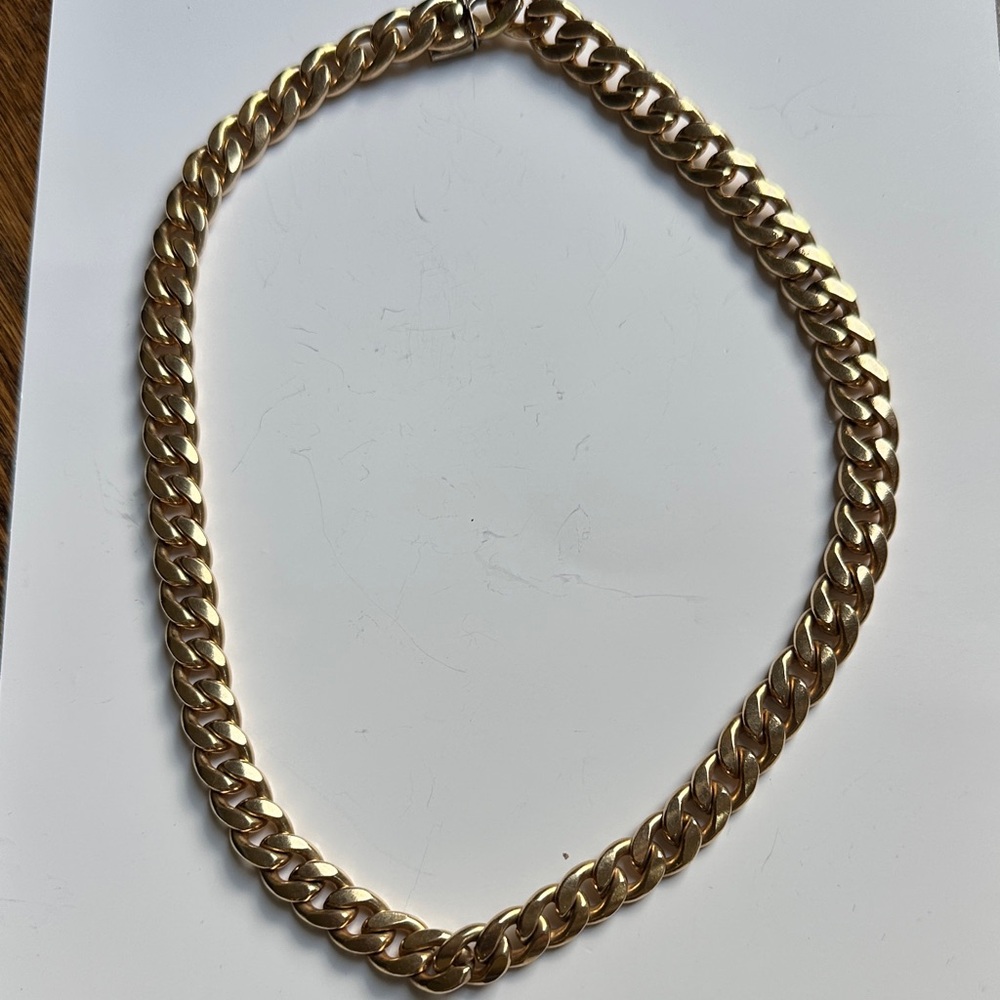 Vintage HEAVY KREMENTZ Gold filled 17.5 inch Cuban link chain